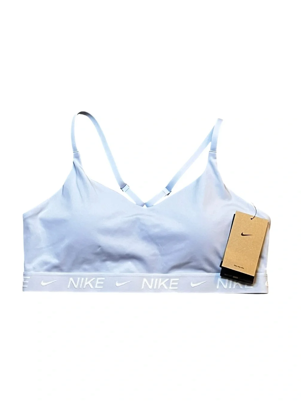Nike Indy Women’s XL Light Support Padded Adjustable Sports Bra Light Blue